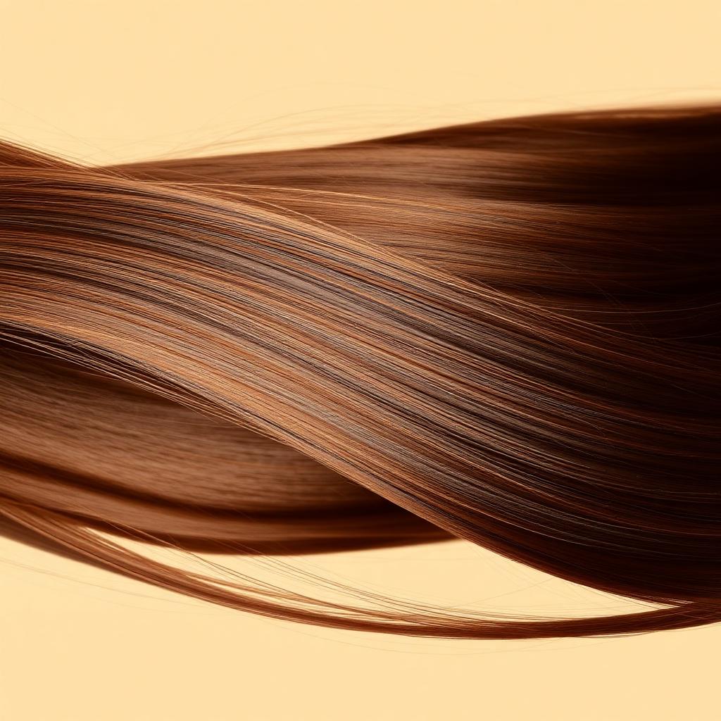 Fios de cabelo saudáveis e brilhantes em close